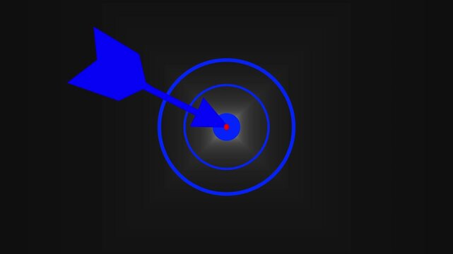 Business goal setting and strategic success concept with holding digital target icon and checklist, symbolizing planning, achievement, focus, and performance tracking for objectives. 4k animation .