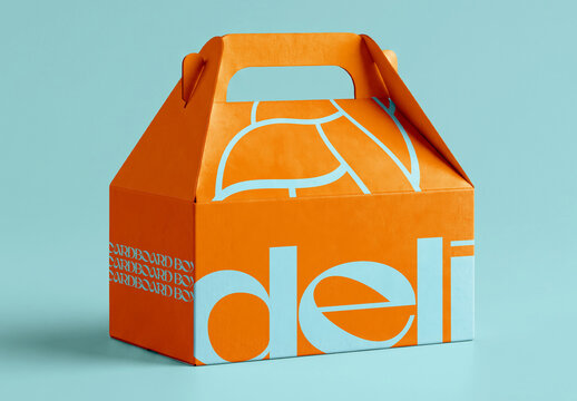 Gable Box Packaging Mockup
