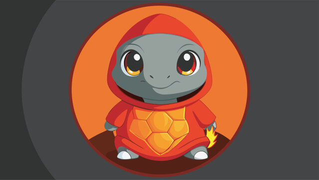 a baby turtle mascot with avo.eps