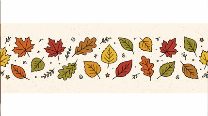 Fototapeta premium Autumn Textured Paper Background Illustration