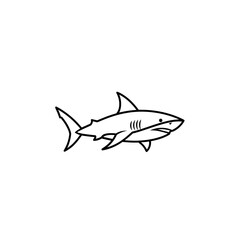 Fototapeta premium Isolated Shark Illustration