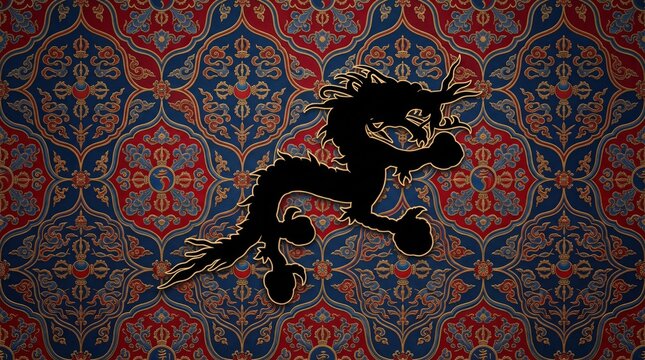 Bhutan patterns with bhutanese himalayan traditional geometric botanical mountain himalaya architecture ornament wildlife