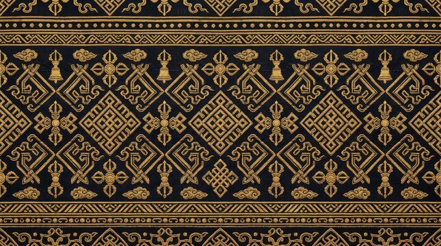 Bhutan patterns with bhutanese himalayan traditional geometric botanical mountain himalaya architecture ornament wildlife