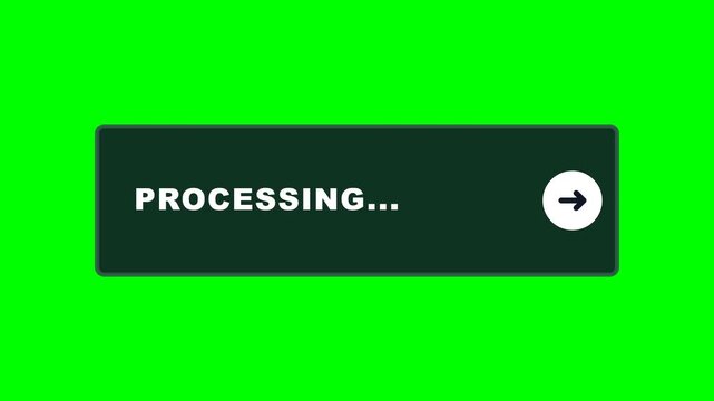 Animated secure checkout and payment success buttons on green screen