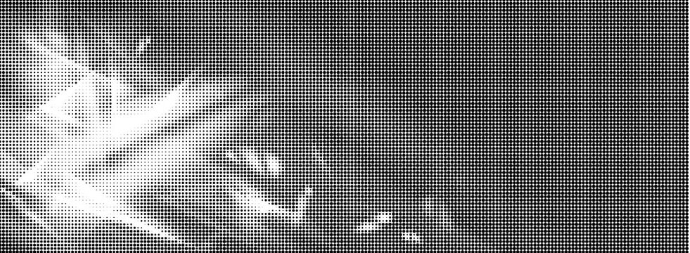 Abstract halftone composition with sharp geometric light streaks, black and white dotted pattern, high contrast energy effect, modern digital graphic design element