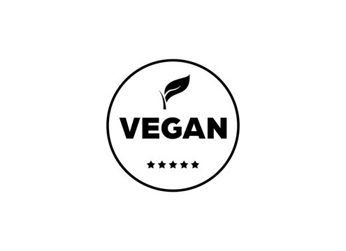 Vector vegan icon, vegan with out beef, natural, white background, health concept
