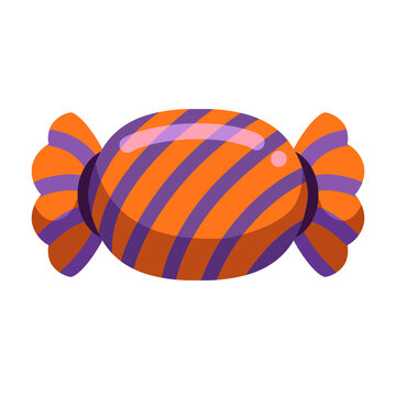 Striped Halloween Candy Vector Illustration