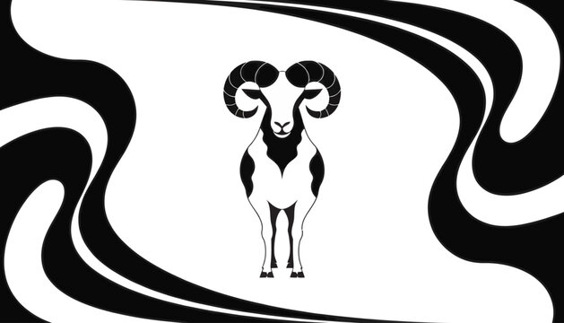 zodiac sign aries symbol illustration