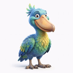 Fototapeta premium Cute 3D Render Shoebill Bird