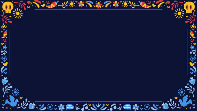 decorative background with frame border and space area for banner