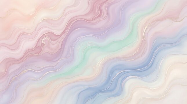 Abstract fluid art with soft pastel waves