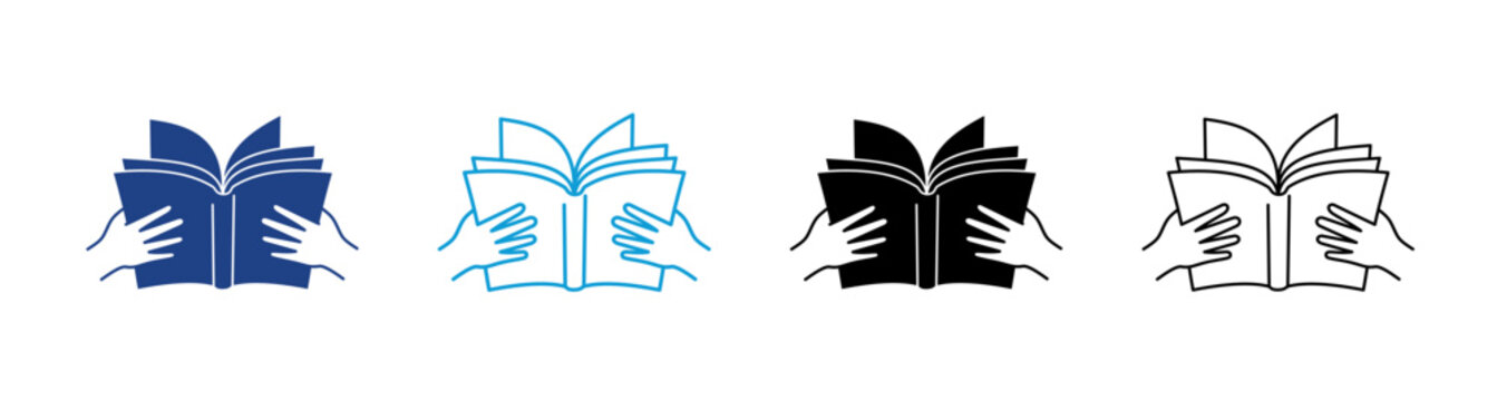 Reading Icon Set Vector