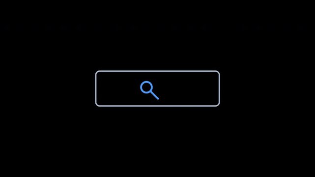 Search Field with Magnifying Glass and Typing Loop Animation