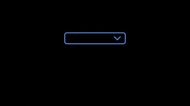 Dropdown Menu Opening and Closing Seamless Loop Animation