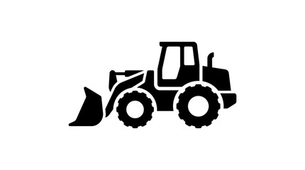 Fototapeta premium Loader Vehicle Icon Isolated