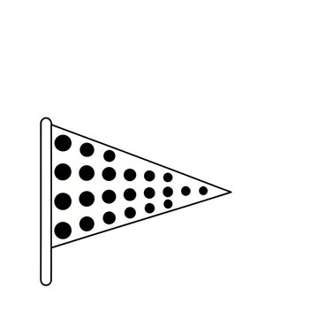 Pennant Flag with Black Dots