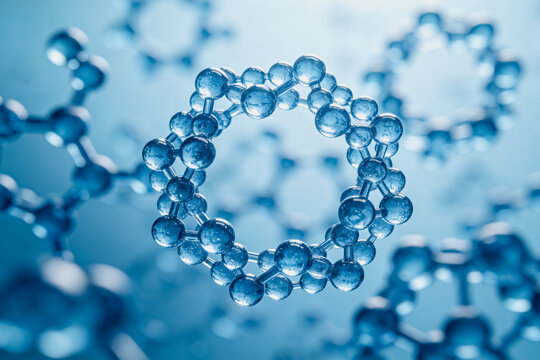 A 3D rendering of a circular molecular structure, likely a carbon nanotube ring, used for scientific and chemical research.