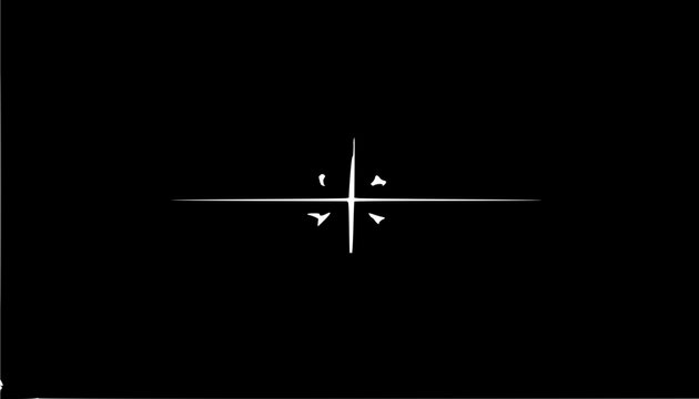 Pointing hands set with minimalist black and white line art featuring finger and starburst with clean background and modern style