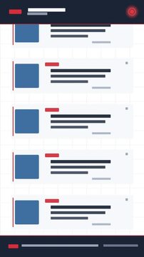 News feed animation showing headlines about mental health crisis, stress, and depression