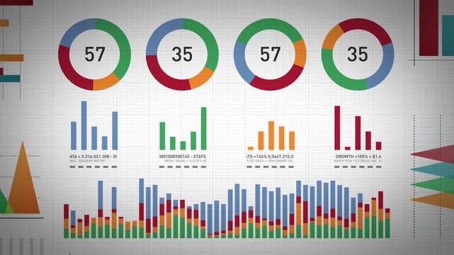 Business Statistics, Market Data And Infographics Layout