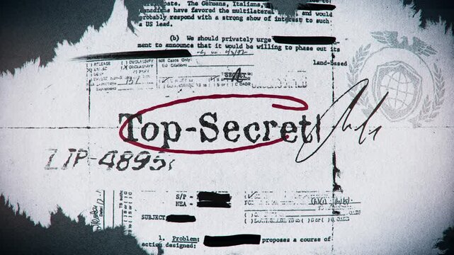 Top Secret Classified File or Report of Government Agency 2