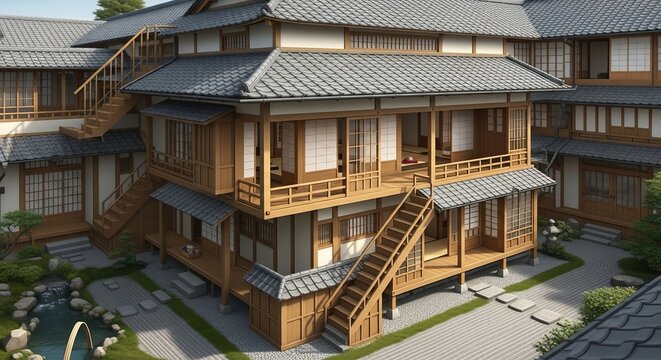 Traditional japanese architecture exterior