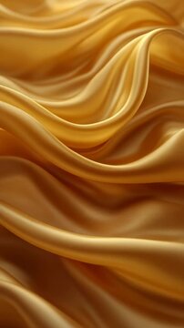 Luxurious Golden Silk Waves Generative AI