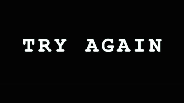 Glitchy text animation with 'AG' logo glitching during digital error sequence