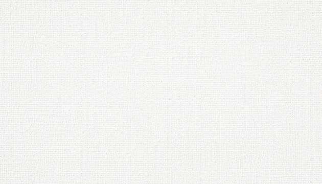 Fine-woven white canvas texture background. Natural minimalist paper surface with subtle fabric patterns. Clean aesthetic backdrop with ample copy space for clean design layouts.