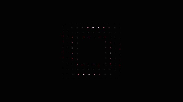Abstract Digital Network Forming Connected Data Points on Dark Background with Motion Graphics