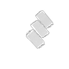 Fototapeta premium Three pasta tubes illustration