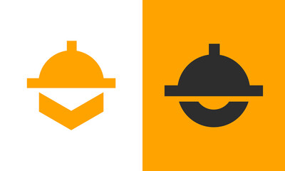 Fototapeta premium Professional helmet and industrial construction icon set, representing safety, engineering, site management, and technical labor in a clean, modern line art style design.