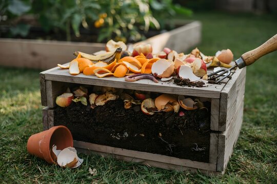 Composting in a Wooden Bin