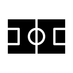 soccer field glyph icon © Slamet