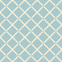 Seamless geometric diamond pattern with pastel blue and cream tones