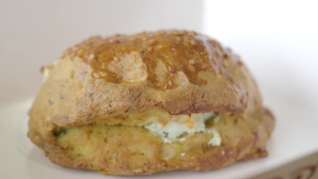 Baking classic cream-filled scones
