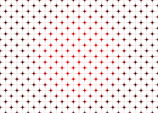 Seamless red gradient grid pattern, geometric star diamond vector background
