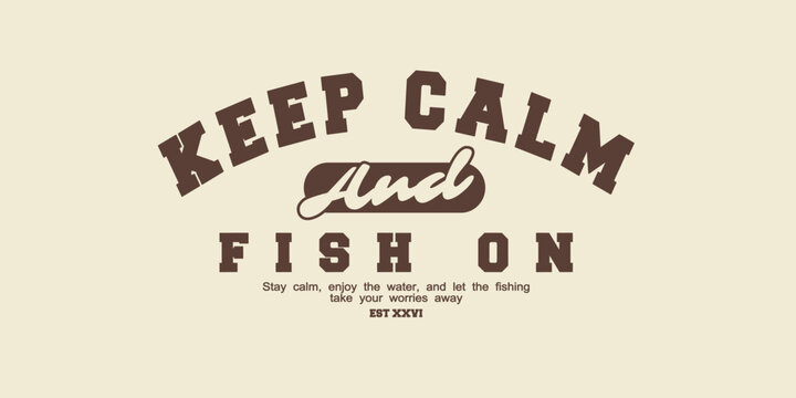 Retro vintage typography design. Streetwear varsity with angler fish slogan for print, jersey, tee, hat, t-shirt, sweatshirt, hoodie, wall art for clothing brand design - Vector