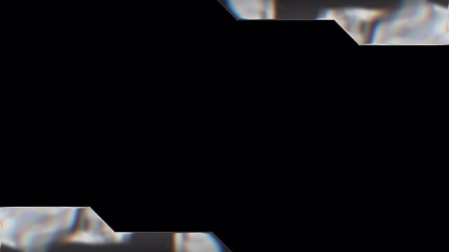 Abstract Geometric Frame with Prism Light Effects