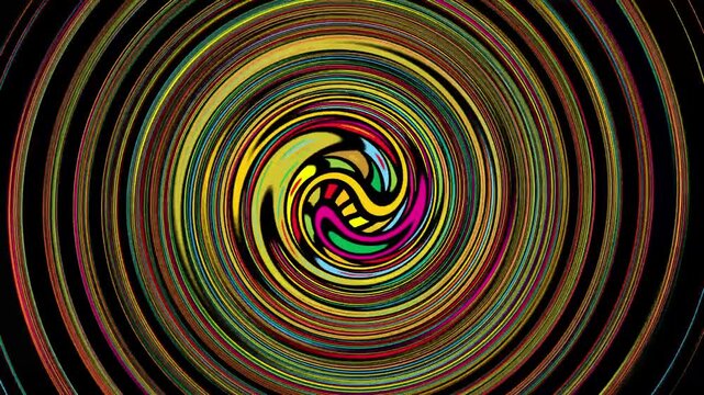 Dynamic abstract video featuring ethnic patterns rotating like a windmill, with smooth motion, artistic symmetry, vibrant colors for creative events.