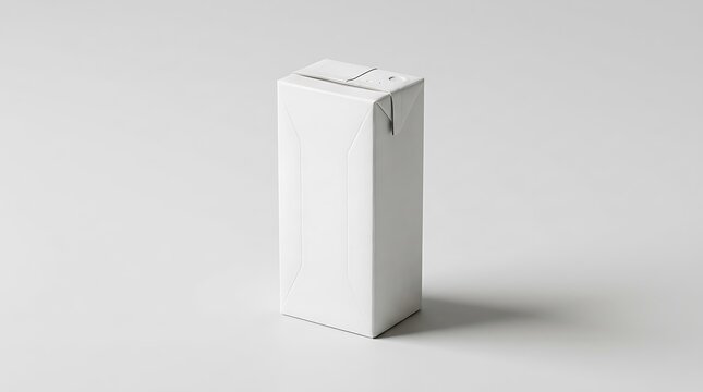 Blank white milk carton box for beverage packaging design mockup. juice box mockup