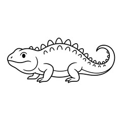 Obraz premium Cartoon Lizard Illustration