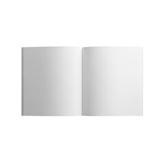 Fototapeta premium Open blank notebook with empty pages isolated on transparent background