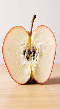 Apple Slice Seeds Ways Plants Reproduce Botanical Cross Section of Fresh Fruit