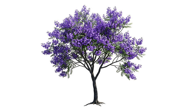 Beautiful flowering jacaranda tree with purple blossoms