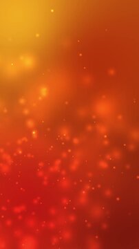 Abstract fiery background with floating light orbs