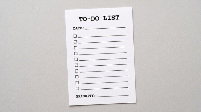 To-do list notepad for organizing daily business tasks efficiently.