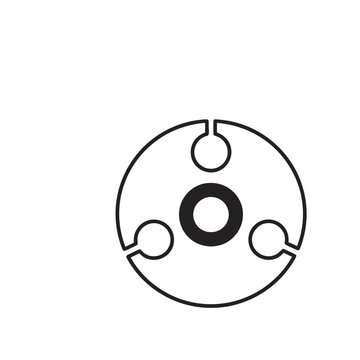 Abstract Circle with Inner Circles and Lines