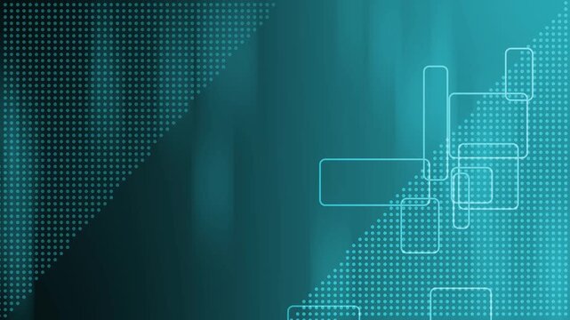 Abstract tech background with dotted halftone pattern and overlapping rounded rectangles along a diagonal animation