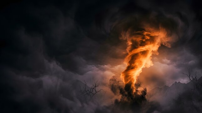 A chillingly captivating halloween backdrop featuring a spectral figure engulfed in eerie flames perfect for creating a hauntingly memorable atmosphere this spooky season
